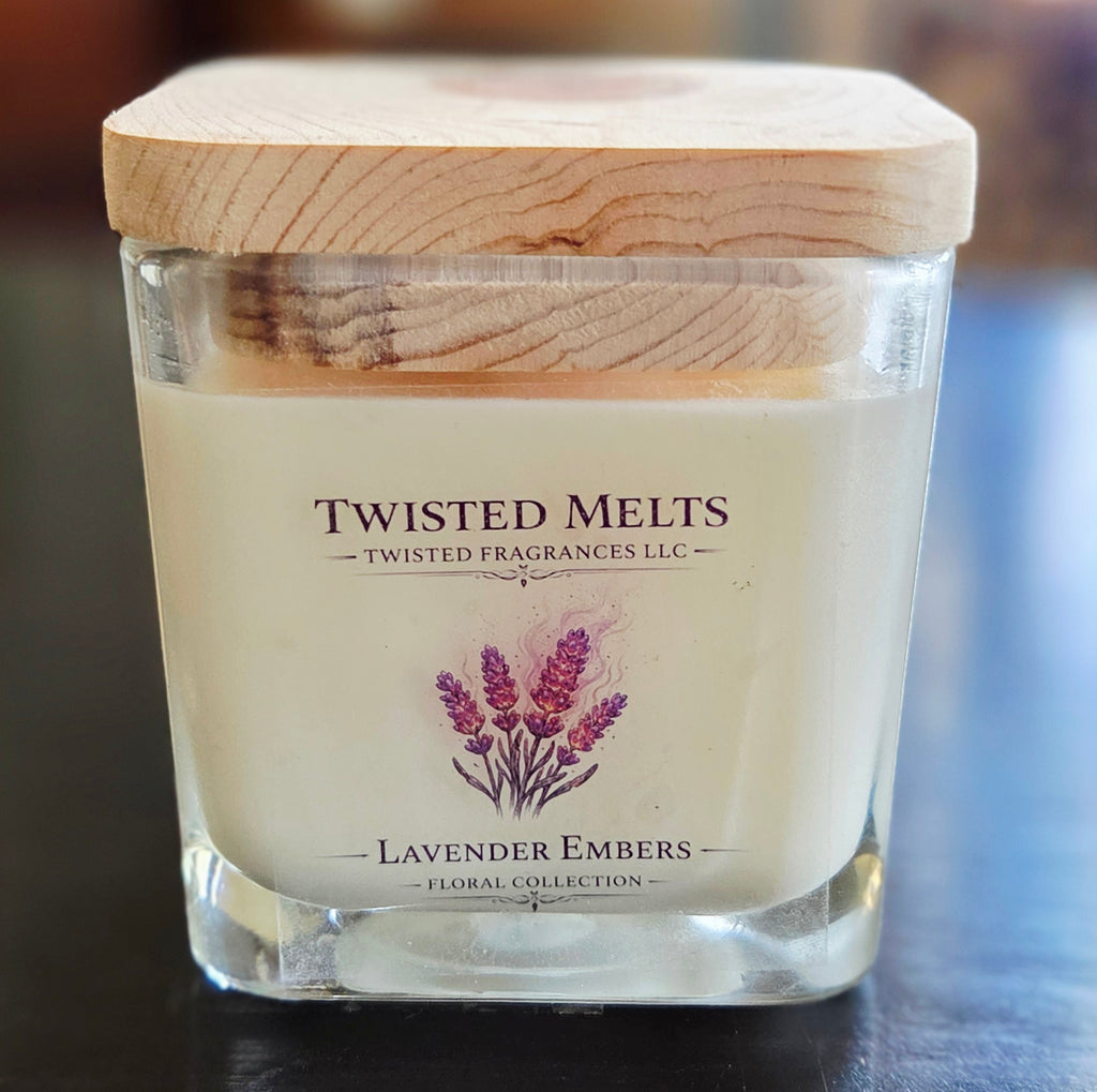 Scented Soy Candle. Lavender Embers 12 oz